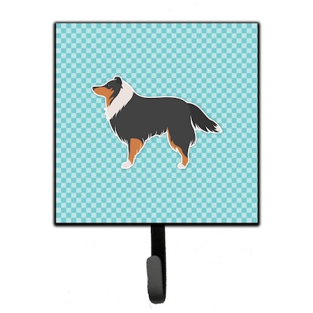 Jensendistributionservices Sheltie & Shetland Sheepdog Checkerboard Blue Leash or Key Holder MI1707775